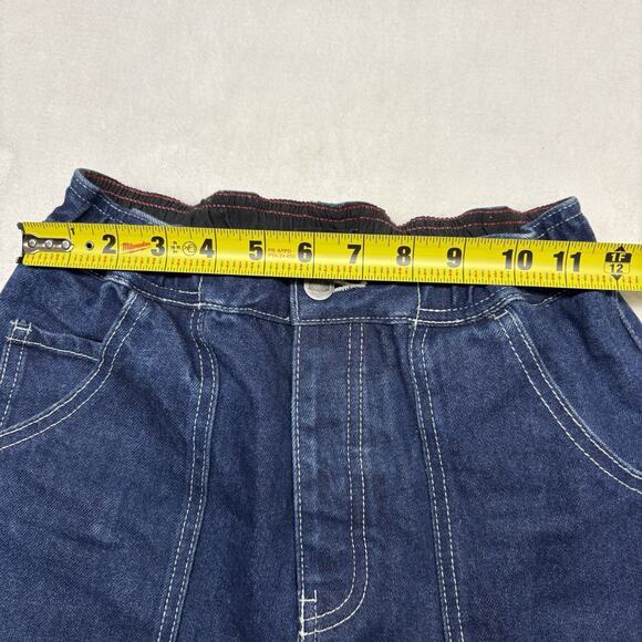 RVCA x Pac Sun Scrunchie High Waisted Jeans Blue Denim Pants Size XS Dark Indigo - Picture 13 of 15